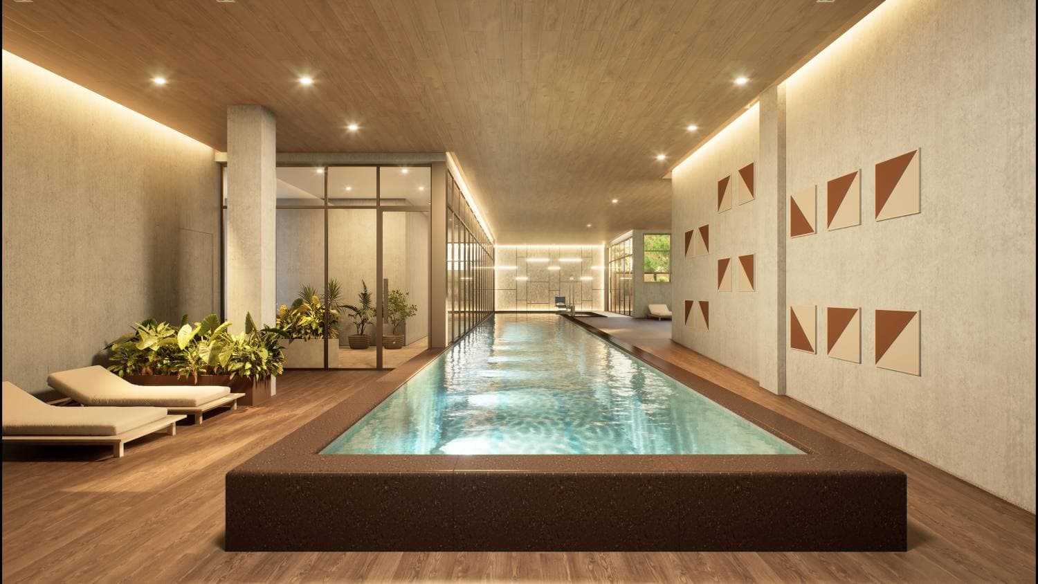Piscina coberta com raia de 25m no condomínio